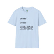 Bears. Beets. Battlestar Galactica.